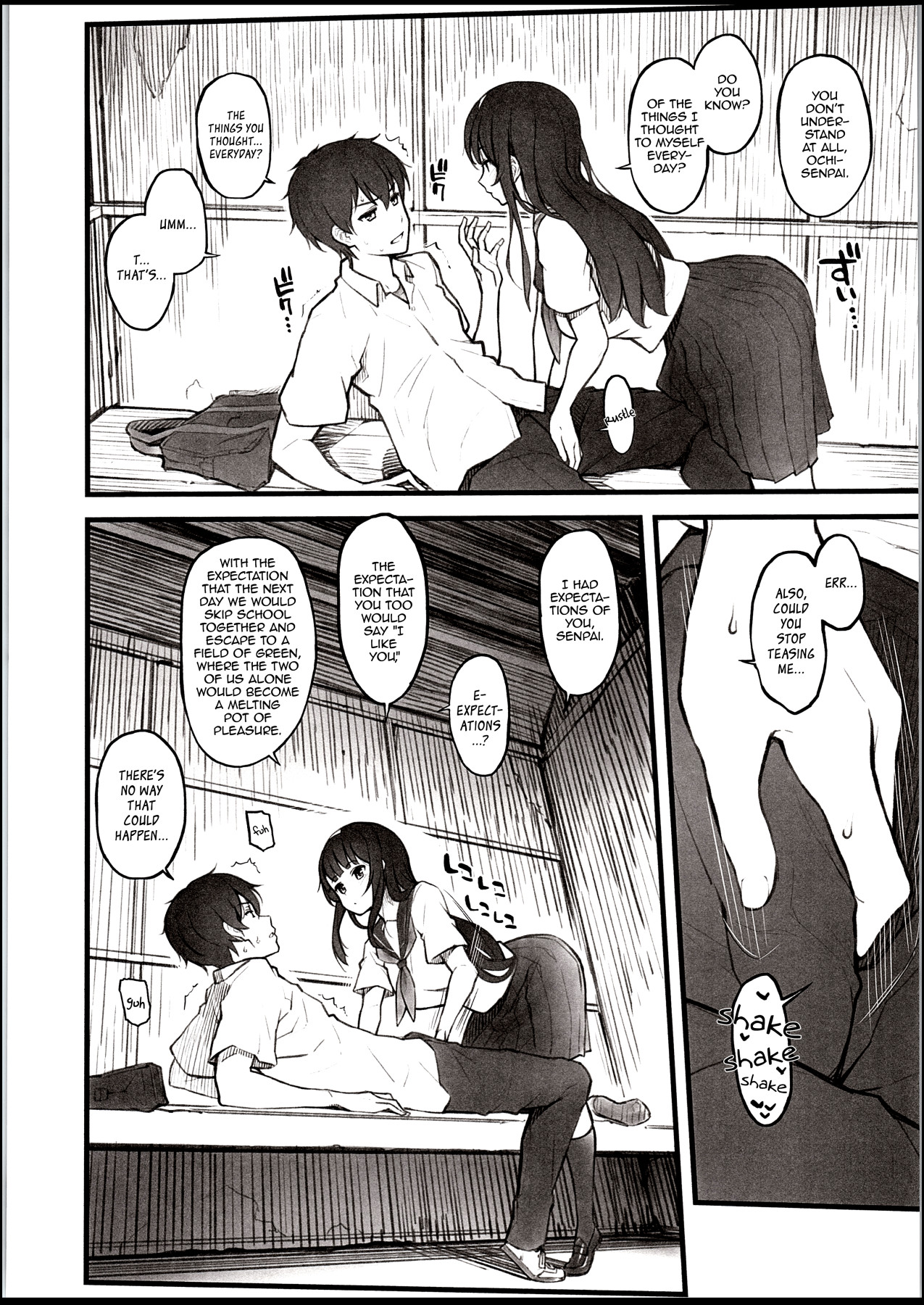 Hentai Manga Comic-On a Summer Day, with My Kouhai, at the Bus Stop-Read-6